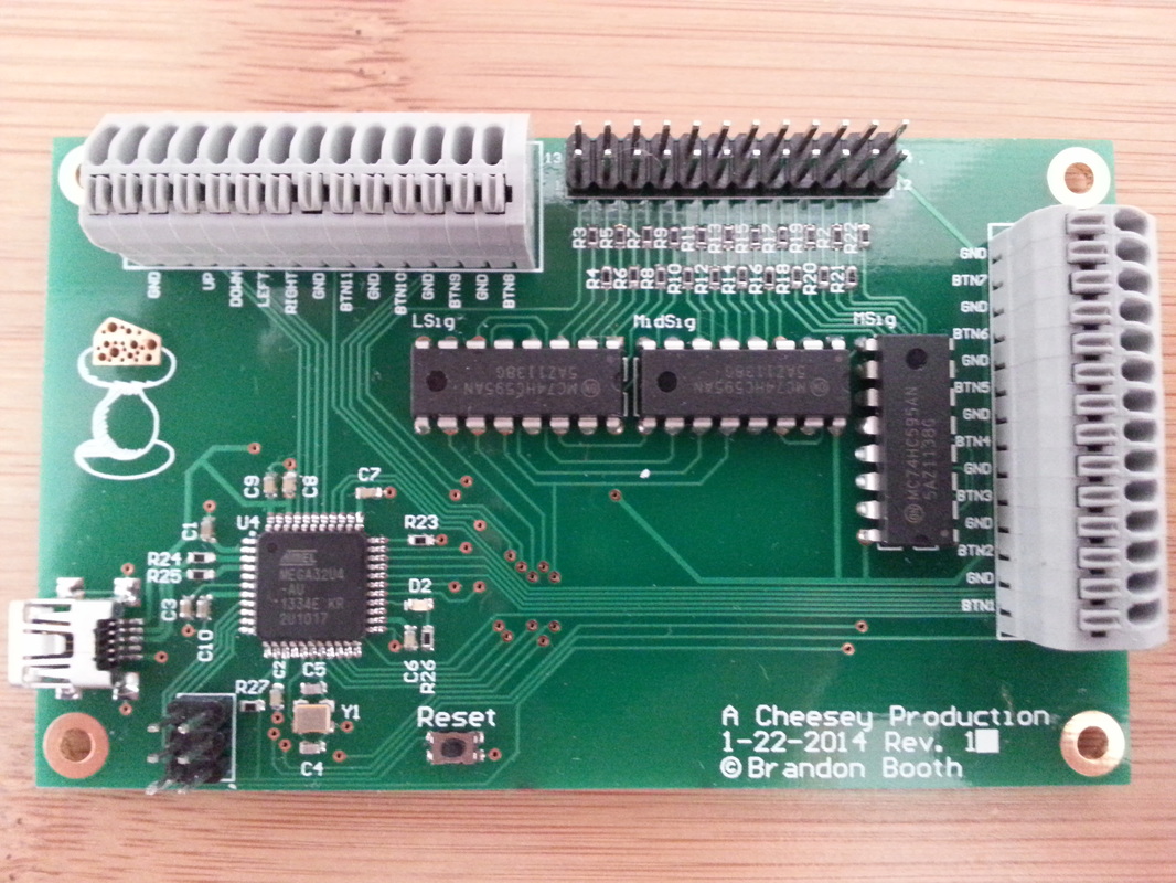 The finished arcade joystick controller