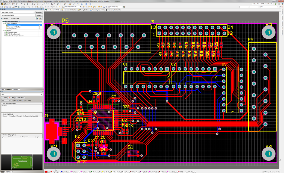 PCB layout in Altium