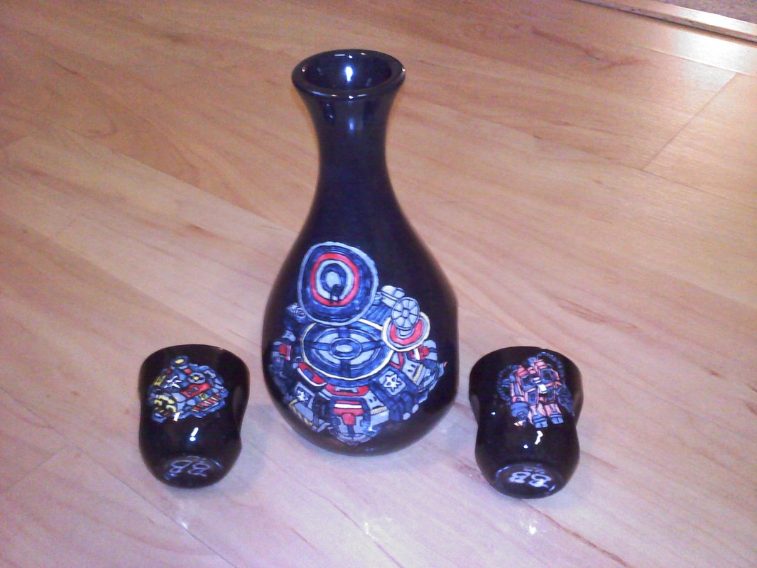 Hand-painted StarCraft-inspired ceramic piece