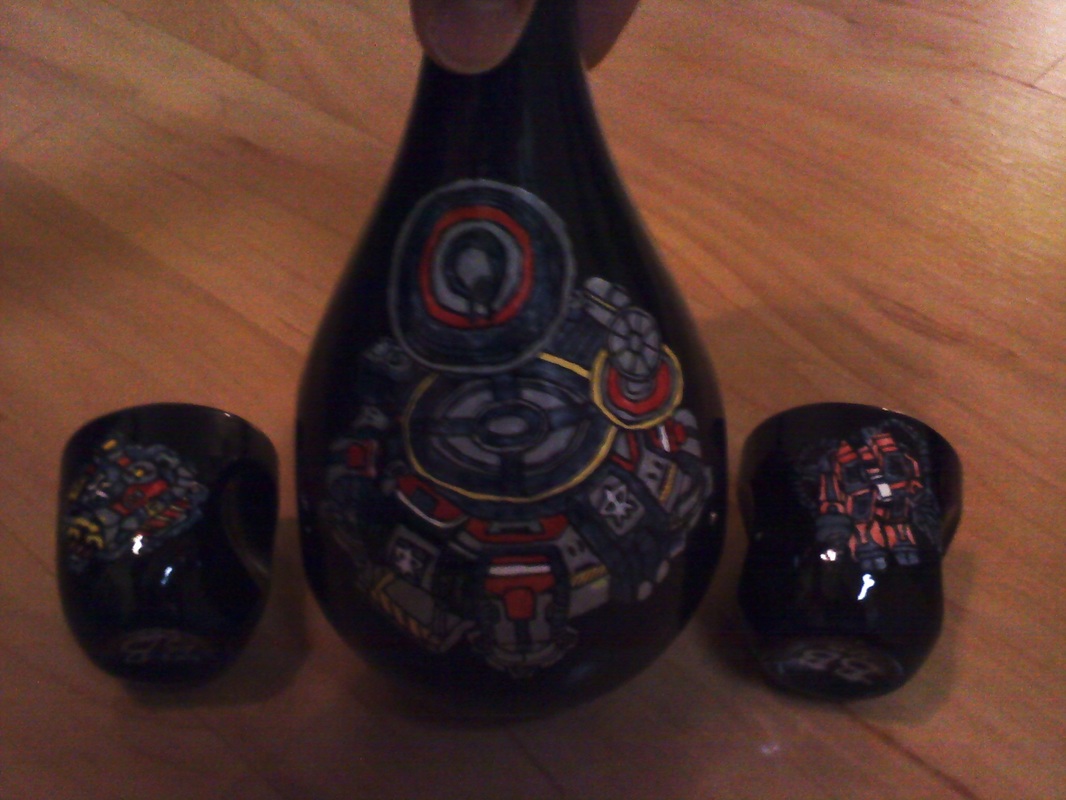 Hand-painted StarCraft-inspired ceramic piece